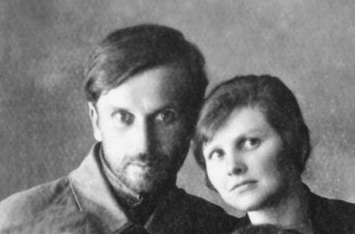 Валерыян Навіцкі з жонкай, 1920-я гады (да пасвячэння ў святары).